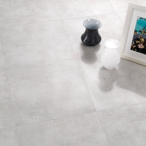 Carrelage Intérieur Effet Béton Blanc 1100B