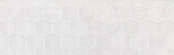 Faïence Effet Béton Blanc Mat en Hexagone 6200BH