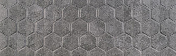 Faïence Effet Béton Noir Mat en Hexagone 6200NH